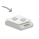 상단 잔류물 무게 측정 후 최초 무게 대비 비교